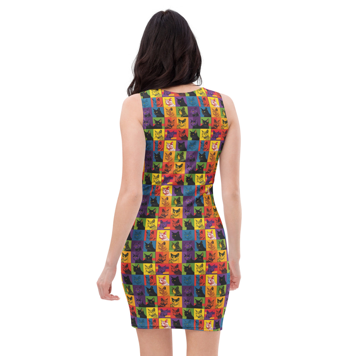 slim-fit-basic-kleid-colorful-cats-v3-slim-fit-basic-jlr-design-jlr-design-de-3 - JLR Design