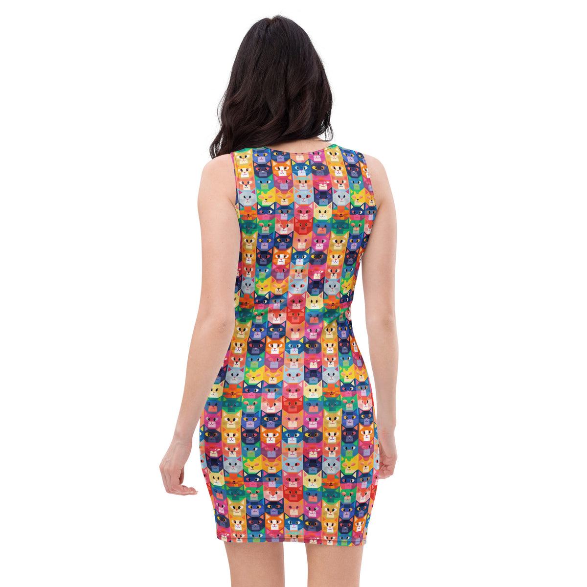 slim-fit-basic-kleid-colorful-cats-v4-slim-fit-basic-jlr-design-jlr-design-de-2 - JLR Design