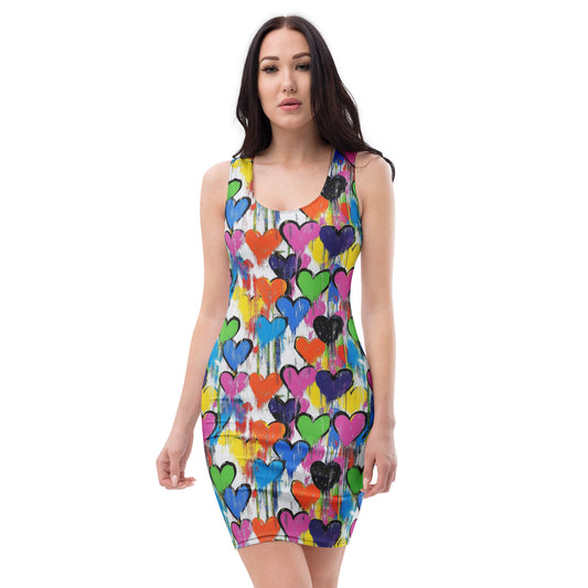 slim-fit-basic-kleid-graffiti-hearts-v4-slim-fit-basic-jlr-design-jlr-design-de-1 - JLR Design