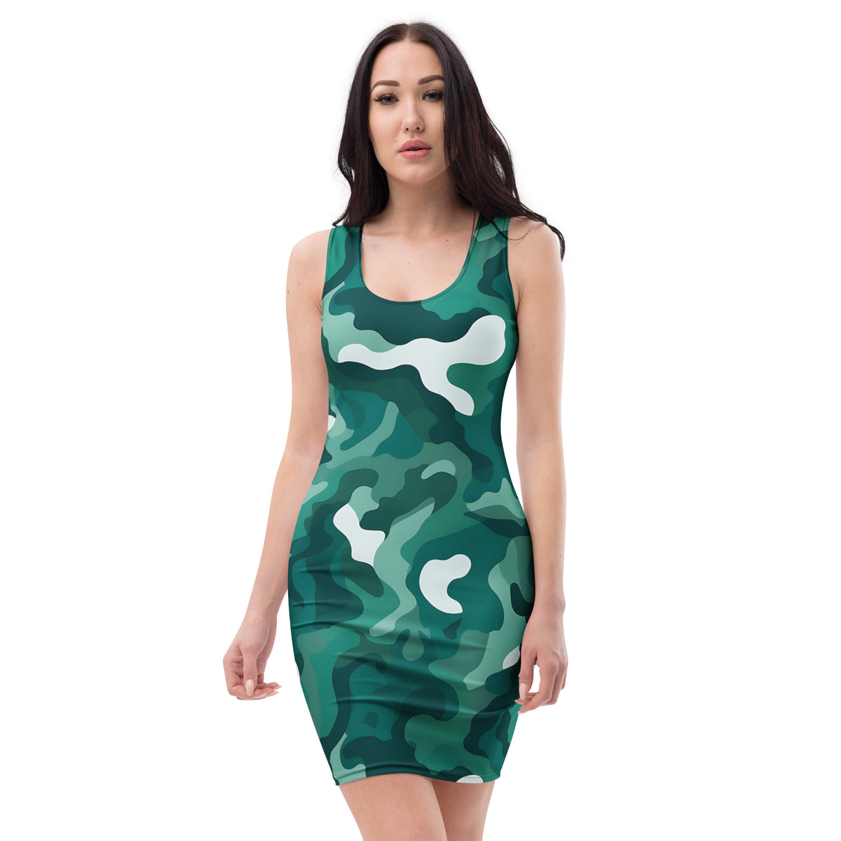 slim-fit-basic-kleid-green-camouflage-v4-slim-fit-basic-jlr-design-jlr-design-de-2 - JLR Design