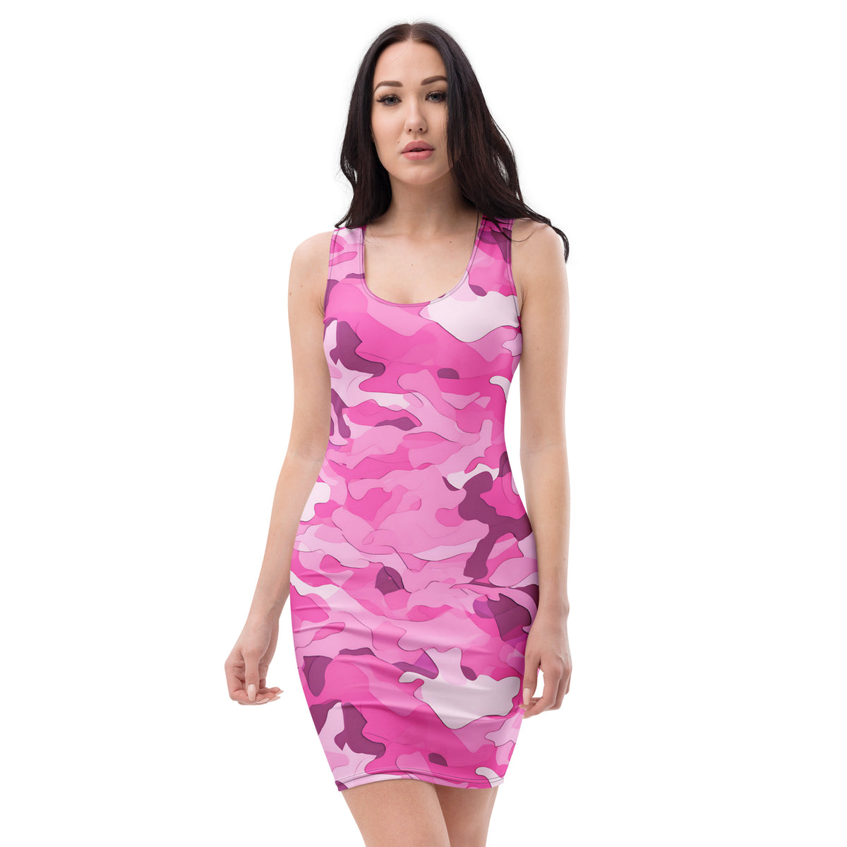 slim-fit-basic-kleid-pink-camouflage-v1-slim-fit-basic-jlr-design-jlr-design-de-1 - JLR Design