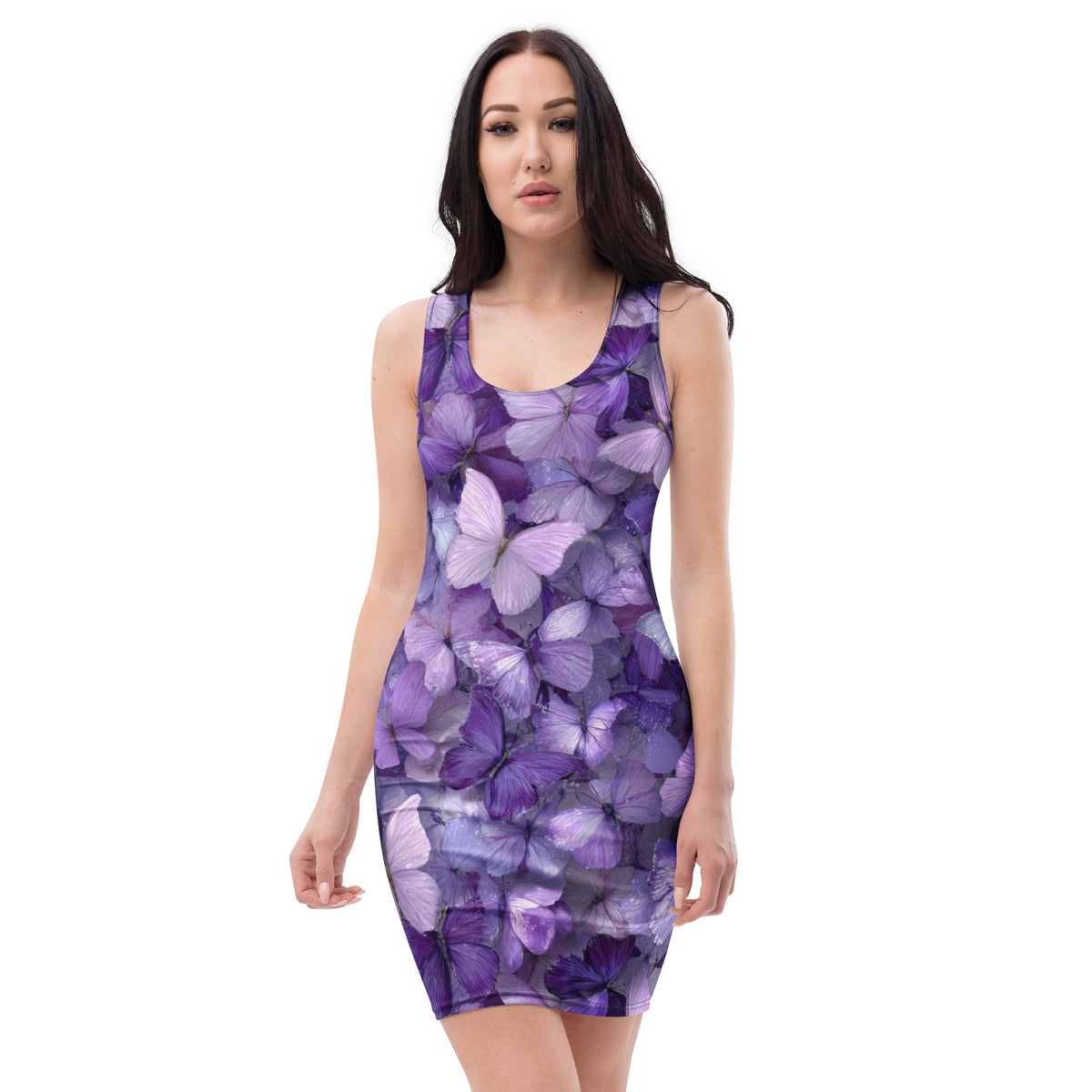 slim-fit-basic-kleid-purple-butterfly-v1-slim-fit-basic-jlr-design-jlr-design-de-1 - JLR Design