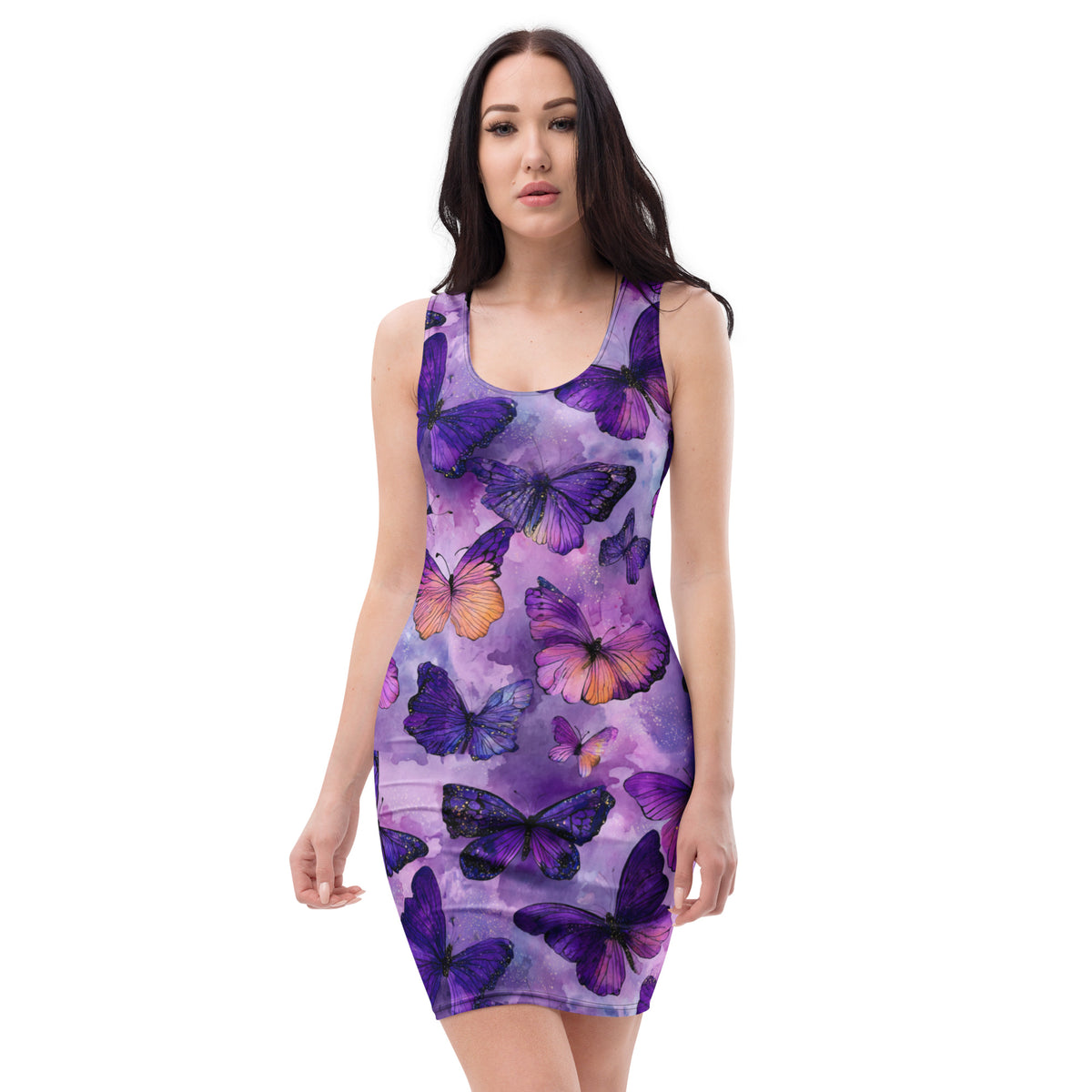 slim-fit-basic-kleid-purple-butterfly-v2-slim-fit-basic-jlr-design-jlr-design-de-2 - JLR Design