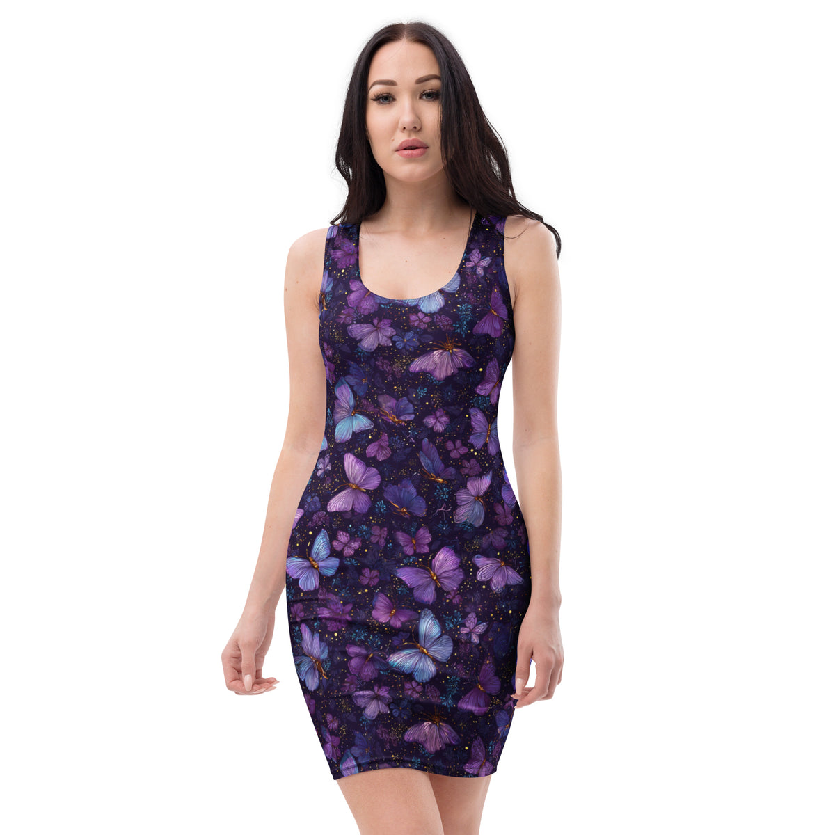 slim-fit-basic-kleid-purple-butterfly-v3-slim-fit-basic-jlr-design-jlr-design-de-2 - JLR Design