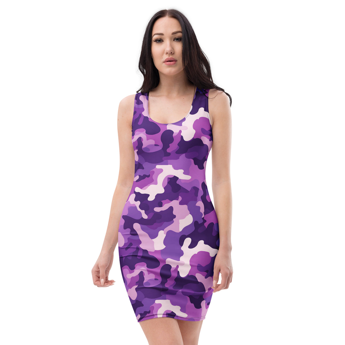 slim-fit-basic-kleid-purple-camouflage-v2-slim-fit-basic-jlr-design-jlr-design-de-2 - JLR Design