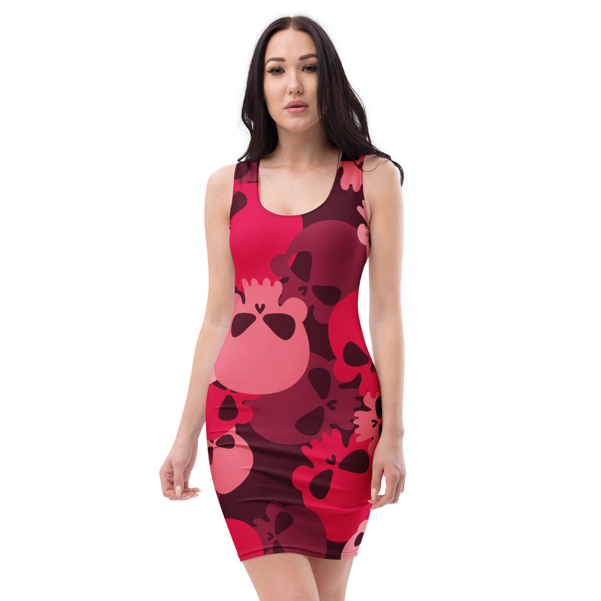 slim-fit-basic-kleid-red-skull-slim-fit-basic-jlr-design-jlr-design-de-2 - JLR Design