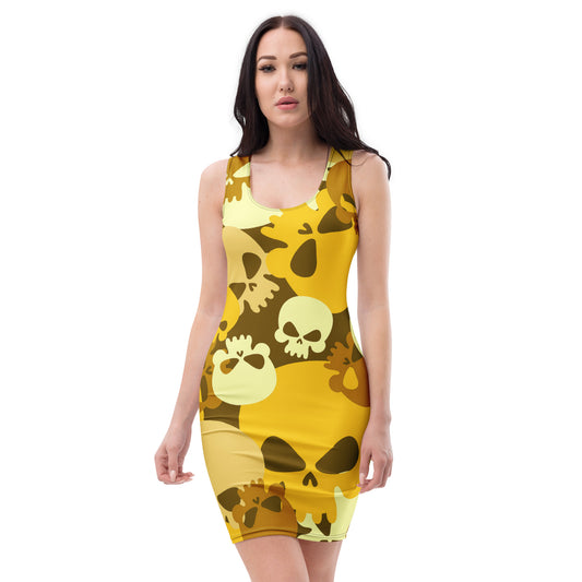 slim-fit-basic-kleid-yellow-skull-slim-fit-basic-jlr-design-jlr-design-de-1 - JLR Design