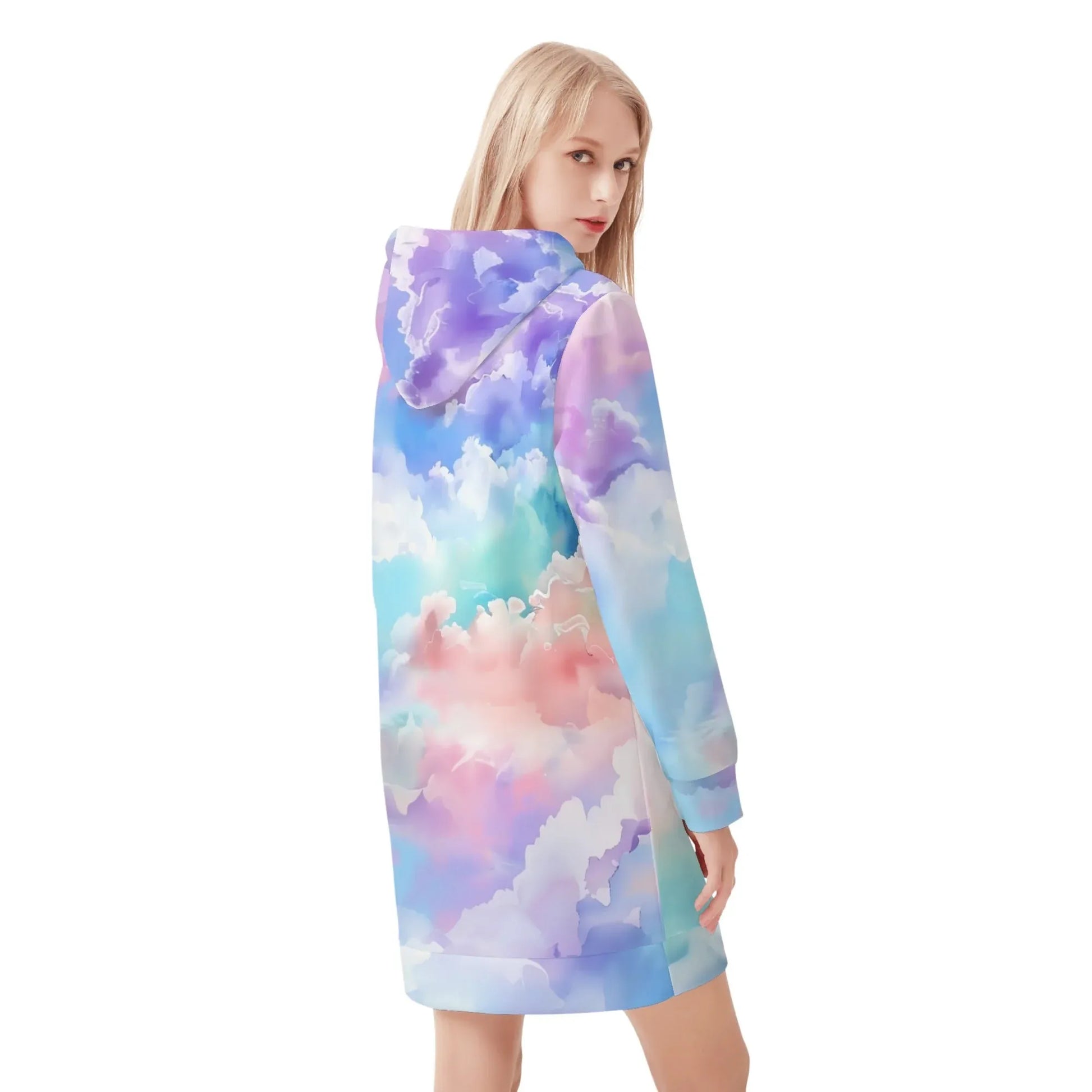 soft-clouds-damen-hoodiekleid-warmes-velvet-kapuzenkleid-aus-weichem-samt-fleece-hoodiekleid-jlr-design-2 - JLR Design