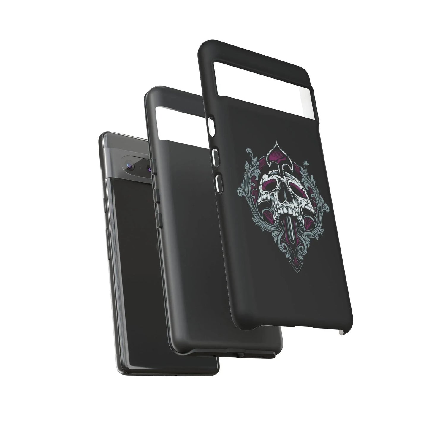 spade-skull-handyhulle-google-pixel-2-3-4-5-6-7-8-9-a-xl-pro-5g-phone-case-jlr-design-10 - JLR Design