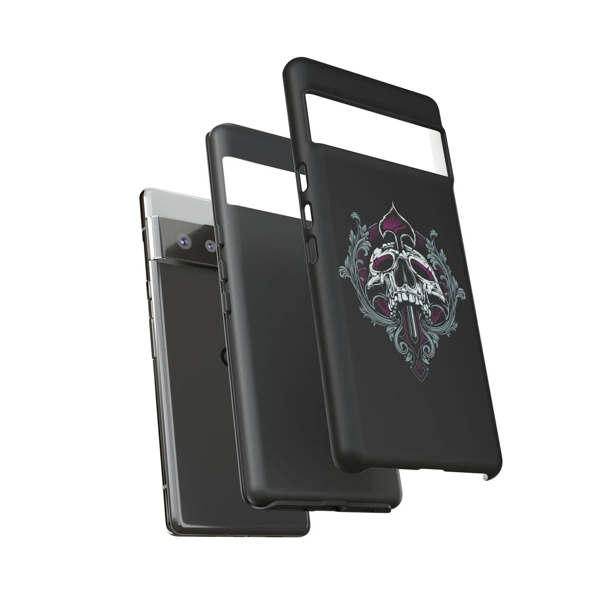 spade-skull-handyhulle-google-pixel-2-3-4-5-6-7-8-9-a-xl-pro-5g-phone-case-jlr-design-16 - JLR Design