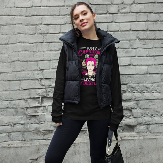 sternzeichen-capricorn-chick-langarmshirt-langarmshirt-jlr-design-1 - JLR Design