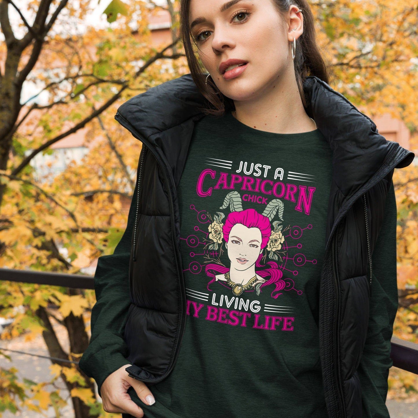 sternzeichen-capricorn-chick-langarmshirt-langarmshirt-jlr-design-12 - JLR Design