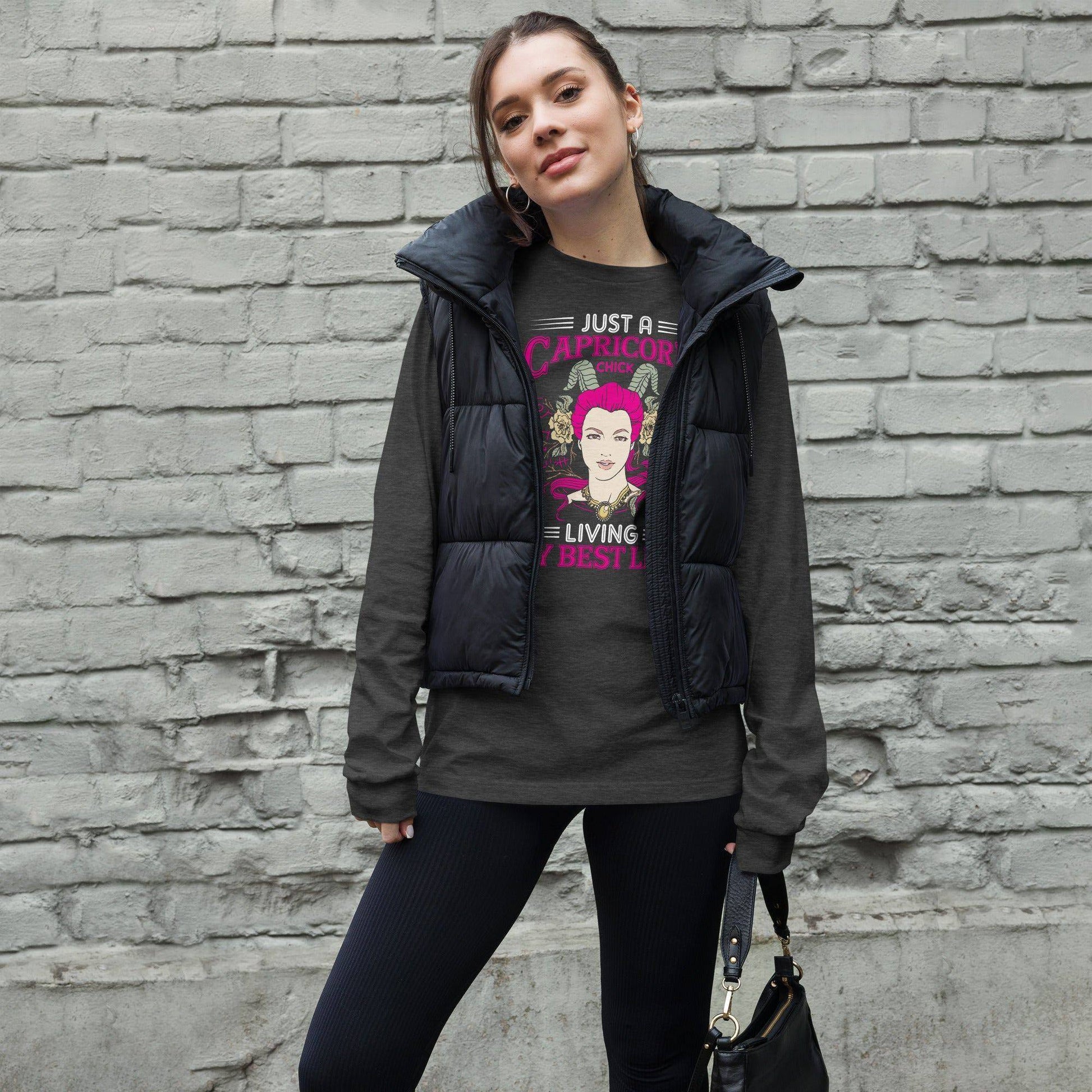 sternzeichen-capricorn-chick-langarmshirt-langarmshirt-jlr-design-13 - JLR Design