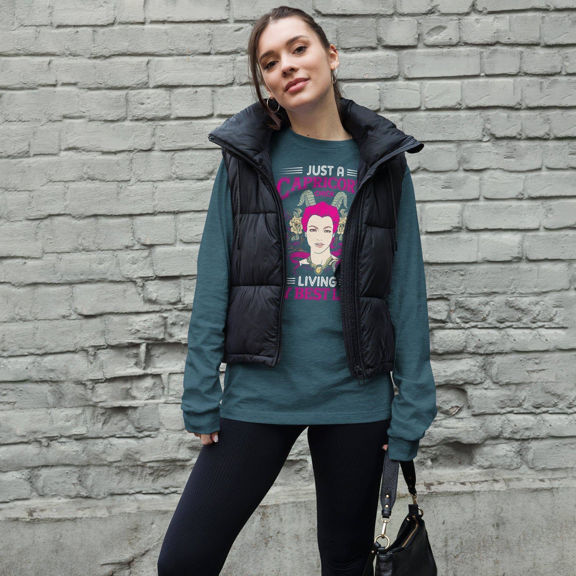 sternzeichen-capricorn-chick-langarmshirt-langarmshirt-jlr-design-19 - JLR Design