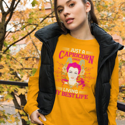 sternzeichen-capricorn-chick-langarmshirt-langarmshirt-jlr-design-22 - JLR Design