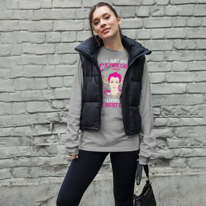 sternzeichen-capricorn-chick-langarmshirt-langarmshirt-jlr-design-23 - JLR Design