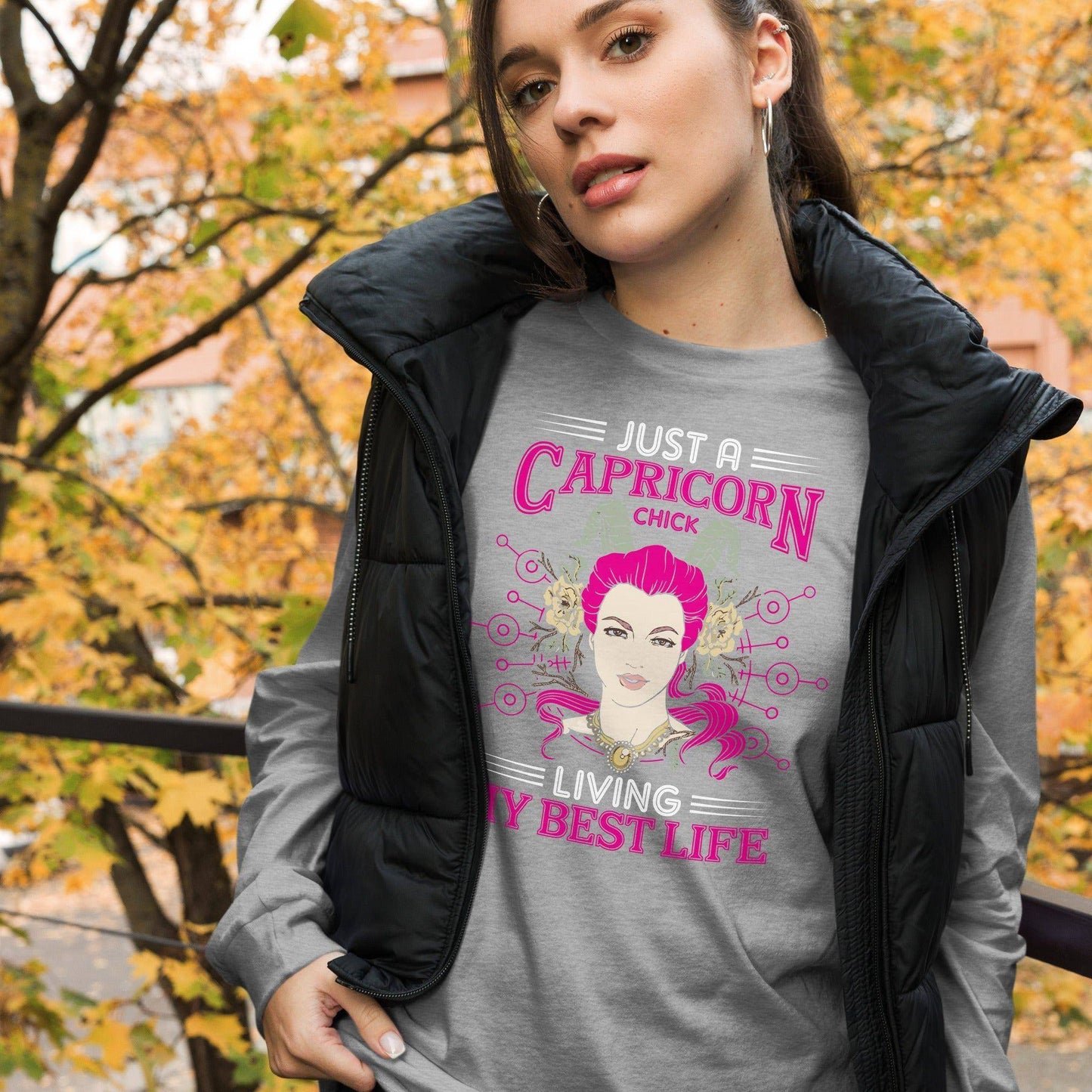 sternzeichen-capricorn-chick-langarmshirt-langarmshirt-jlr-design-24 - JLR Design