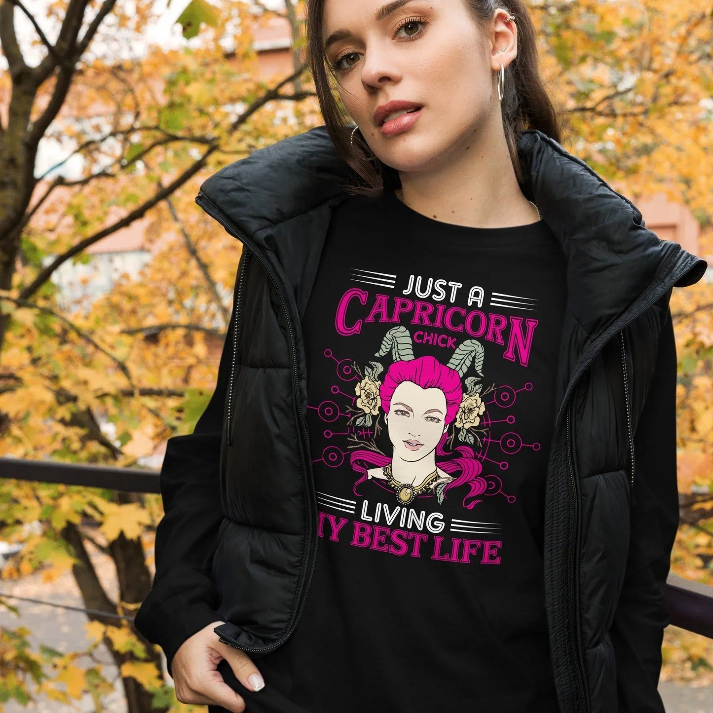 sternzeichen-capricorn-chick-langarmshirt-langarmshirt-jlr-design-4 - JLR Design