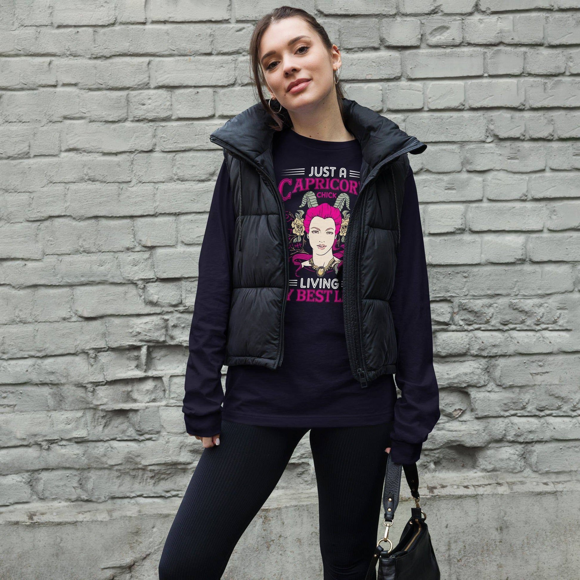 sternzeichen-capricorn-chick-langarmshirt-langarmshirt-jlr-design-5 - JLR Design