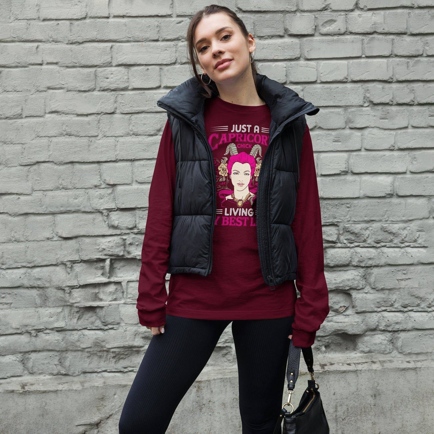 sternzeichen-capricorn-chick-langarmshirt-langarmshirt-jlr-design-7 - JLR Design