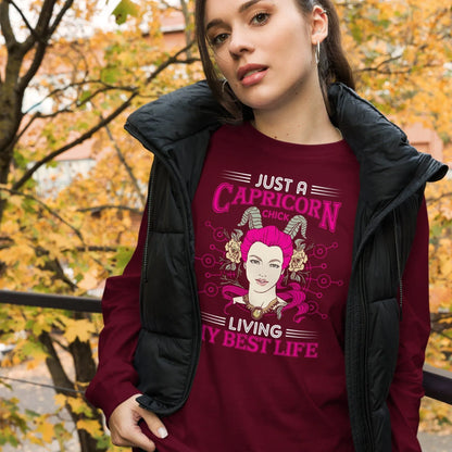 sternzeichen-capricorn-chick-langarmshirt-langarmshirt-jlr-design-8 - JLR Design