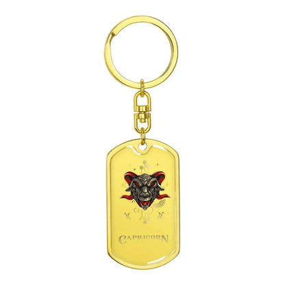 sternzeichen-steinbock-dog-tag-schlusselanhanger-jewelry-jlr-design-2 - JLR Design