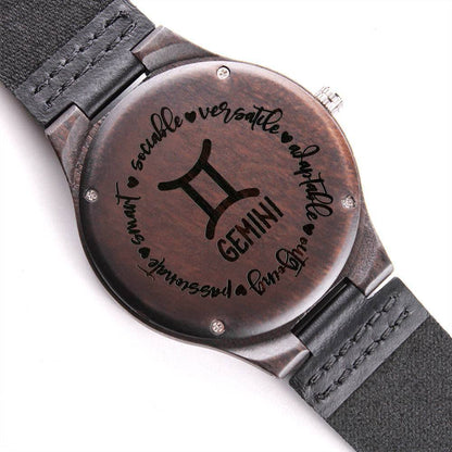 sternzeichen-symbol-zwillinge-holz-armbanduhr-watches-jlr-design-1 - JLR Design