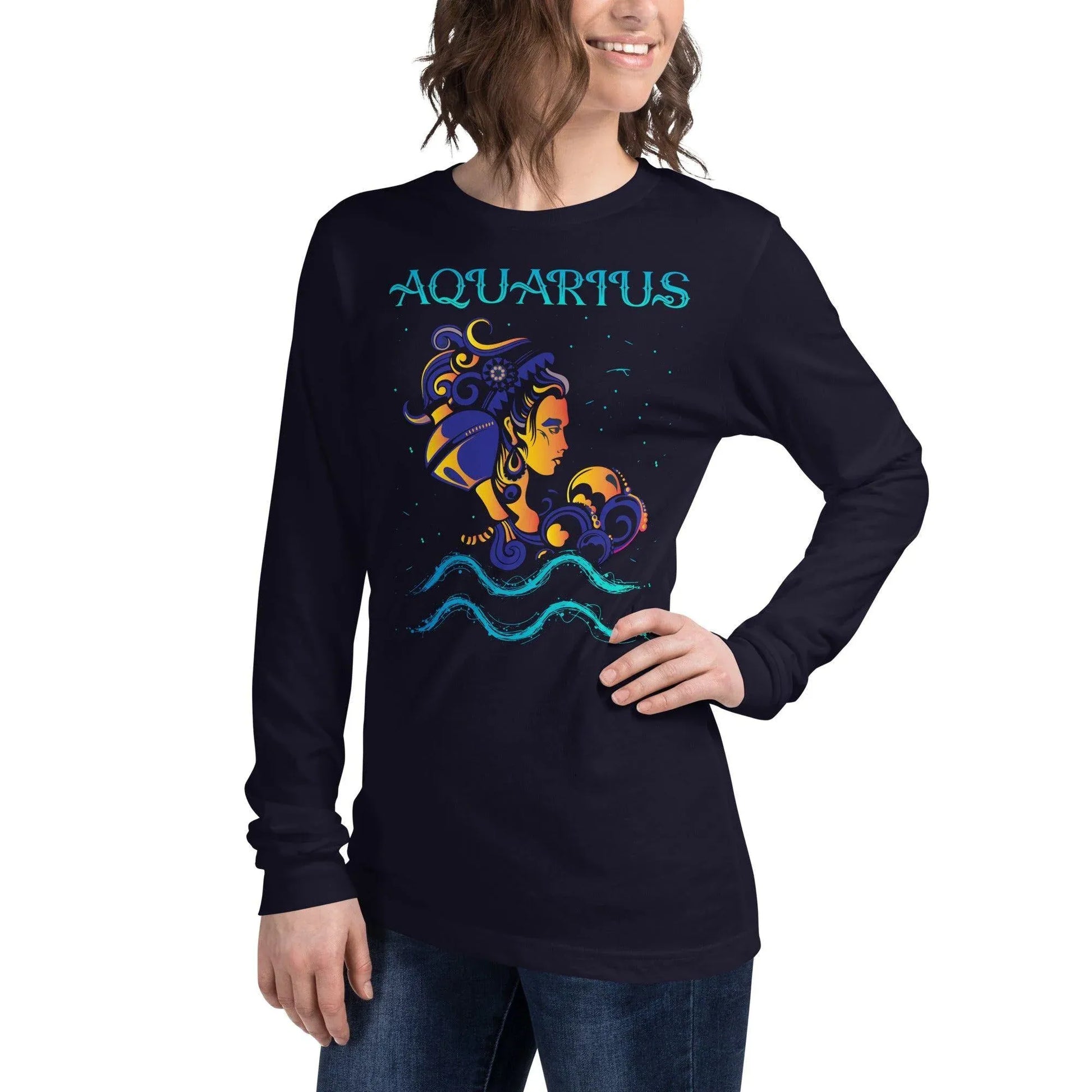 sternzeichen-wassermann-langarmshirt-langarmshirt-jlr-design-9 - JLR Design