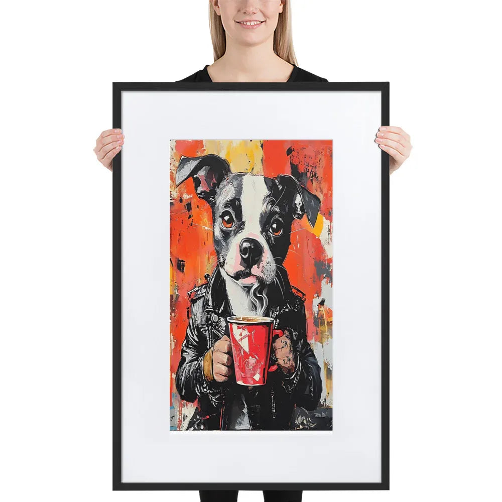 street-art-canine-v17-gerahmtes-poster-gerahmtes-poster-jlr-design-1 - JLR Design