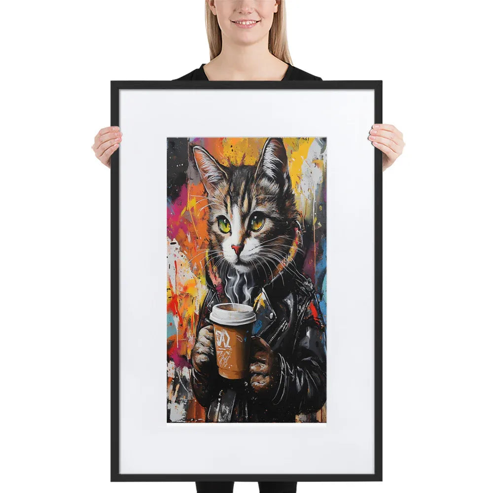 street-art-feline-v11-gerahmtes-poster-gerahmtes-poster-jlr-design-1 - JLR Design