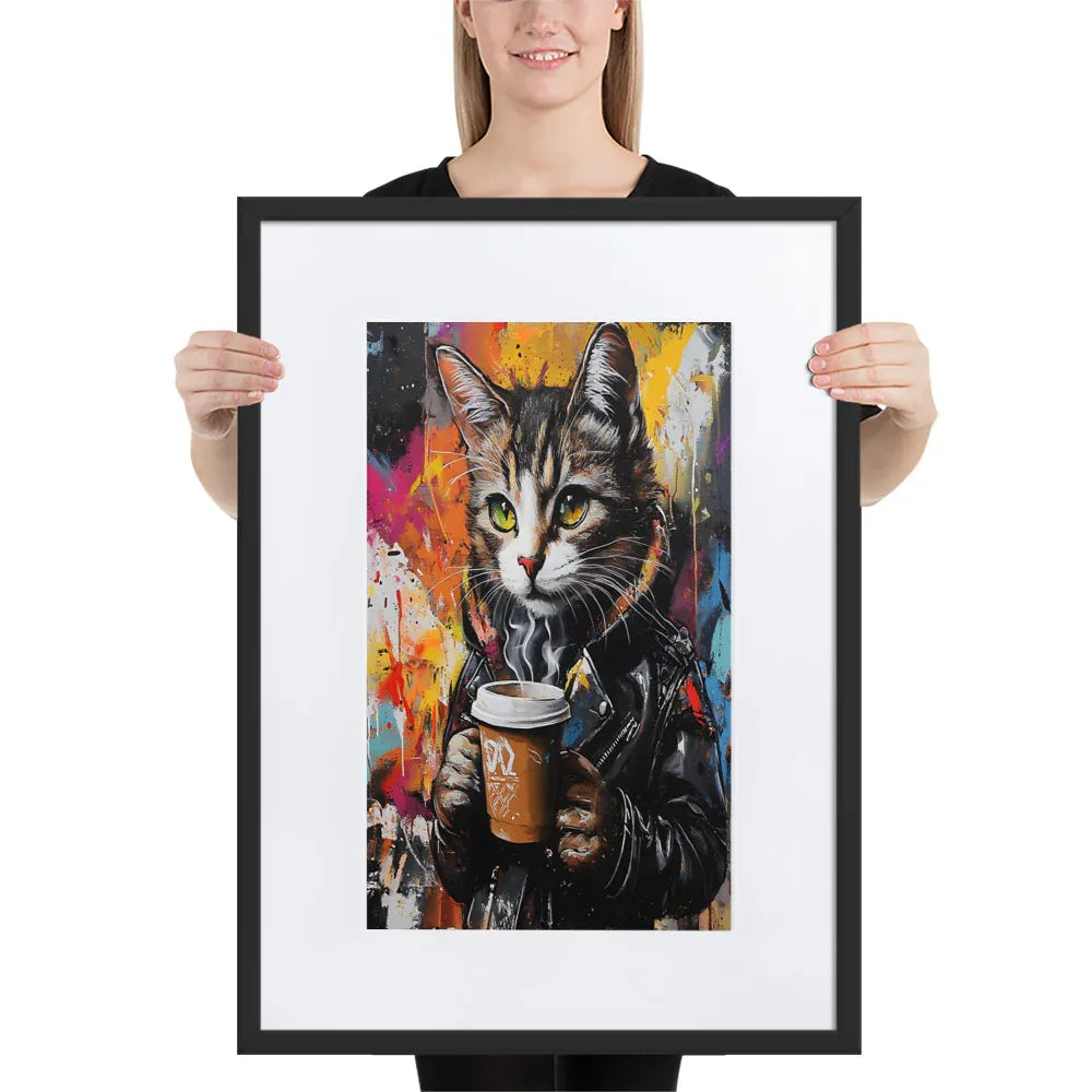 street-art-feline-v11-gerahmtes-poster-gerahmtes-poster-jlr-design-4 - JLR Design