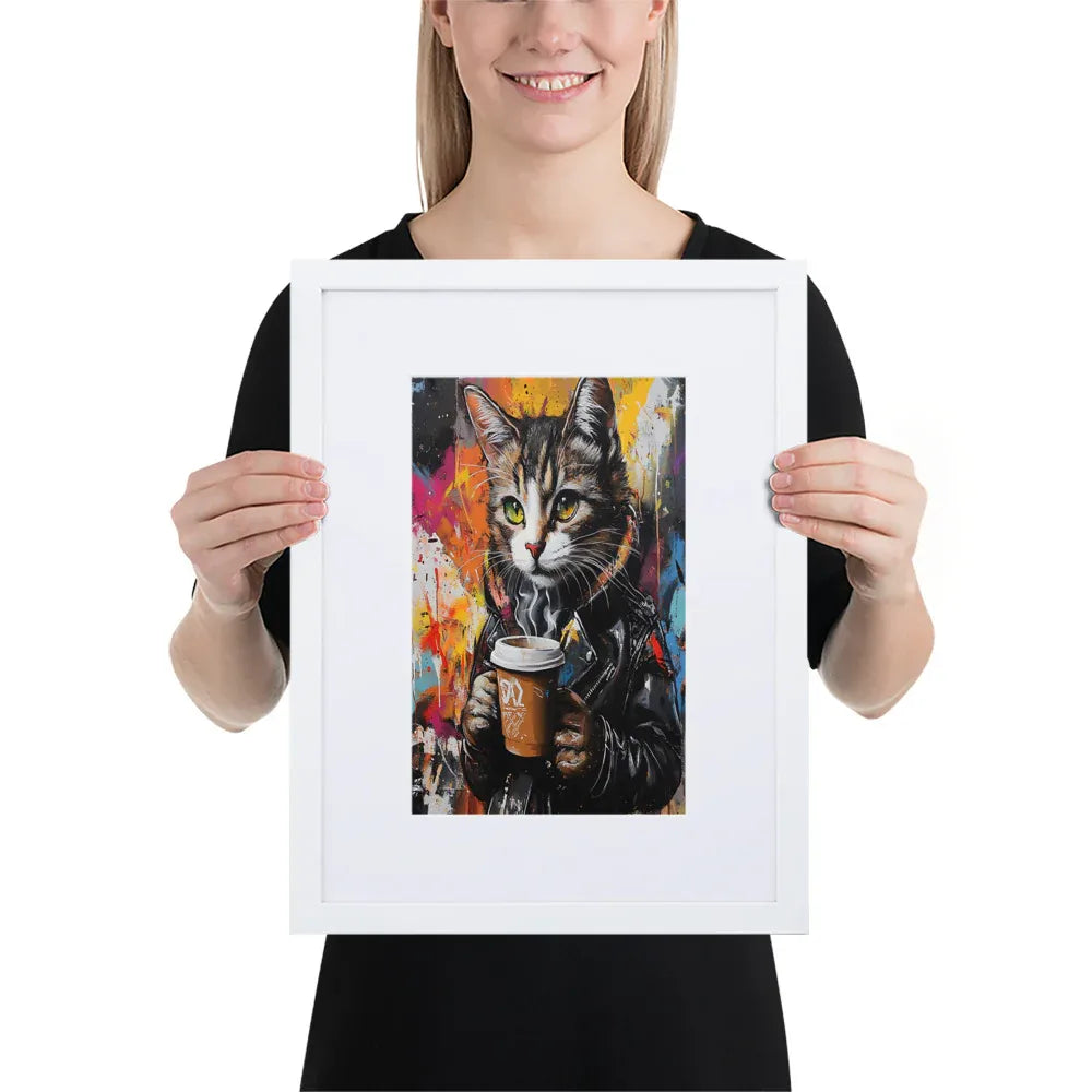 street-art-feline-v11-gerahmtes-poster-gerahmtes-poster-jlr-design-6 - JLR Design