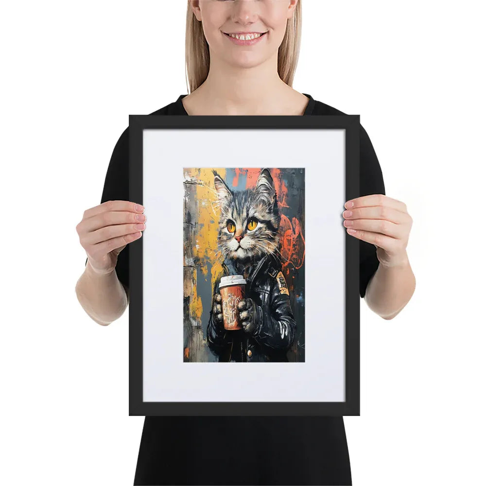 street-art-feline-v12-gerahmtes-poster-gerahmtes-poster-jlr-design-3 - JLR Design