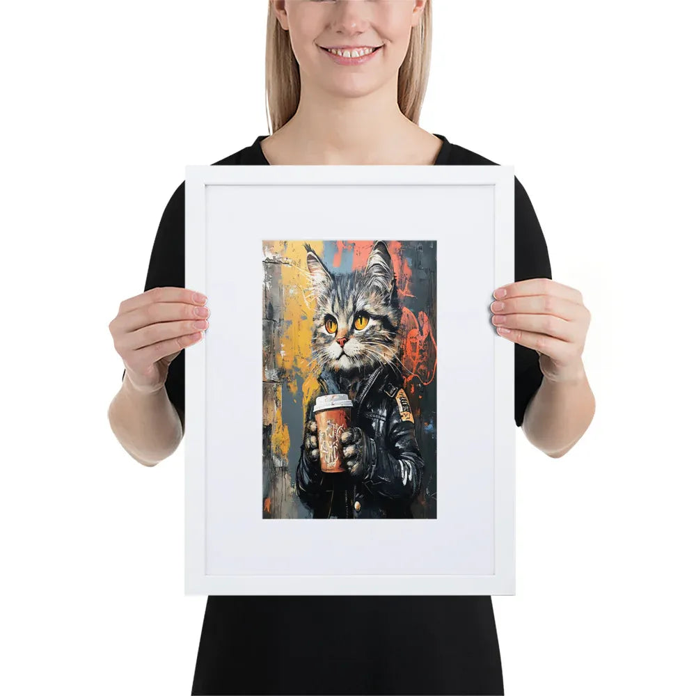 street-art-feline-v12-gerahmtes-poster-gerahmtes-poster-jlr-design-6 - JLR Design