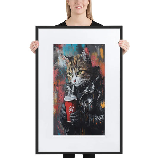 street-art-feline-v13-gerahmtes-poster-gerahmtes-poster-jlr-design-1 - JLR Design