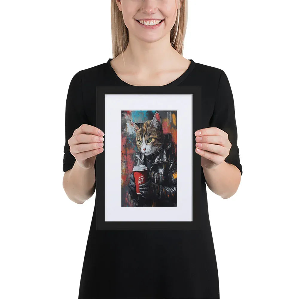 street-art-feline-v13-gerahmtes-poster-gerahmtes-poster-jlr-design-2 - JLR Design
