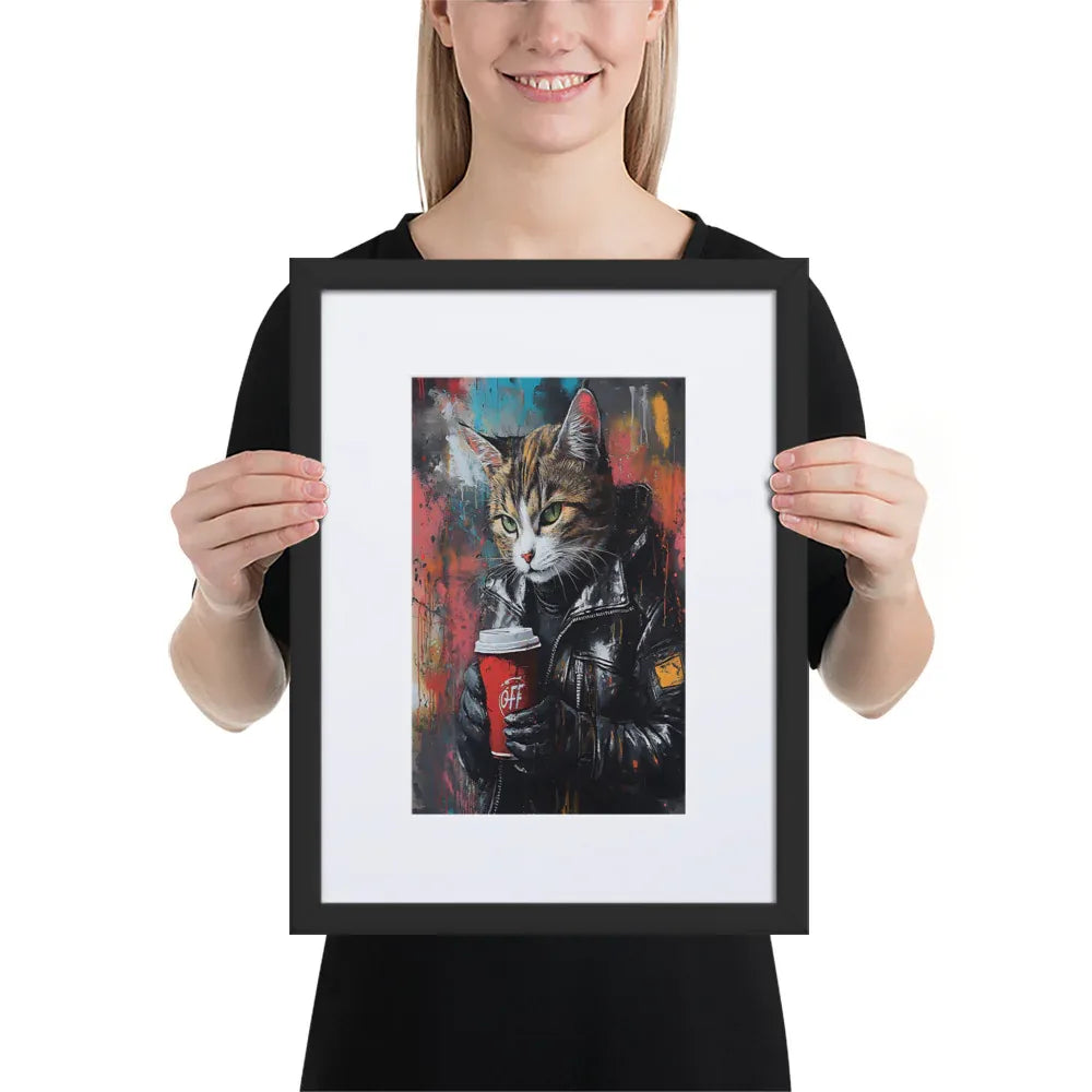 street-art-feline-v13-gerahmtes-poster-gerahmtes-poster-jlr-design-3 - JLR Design