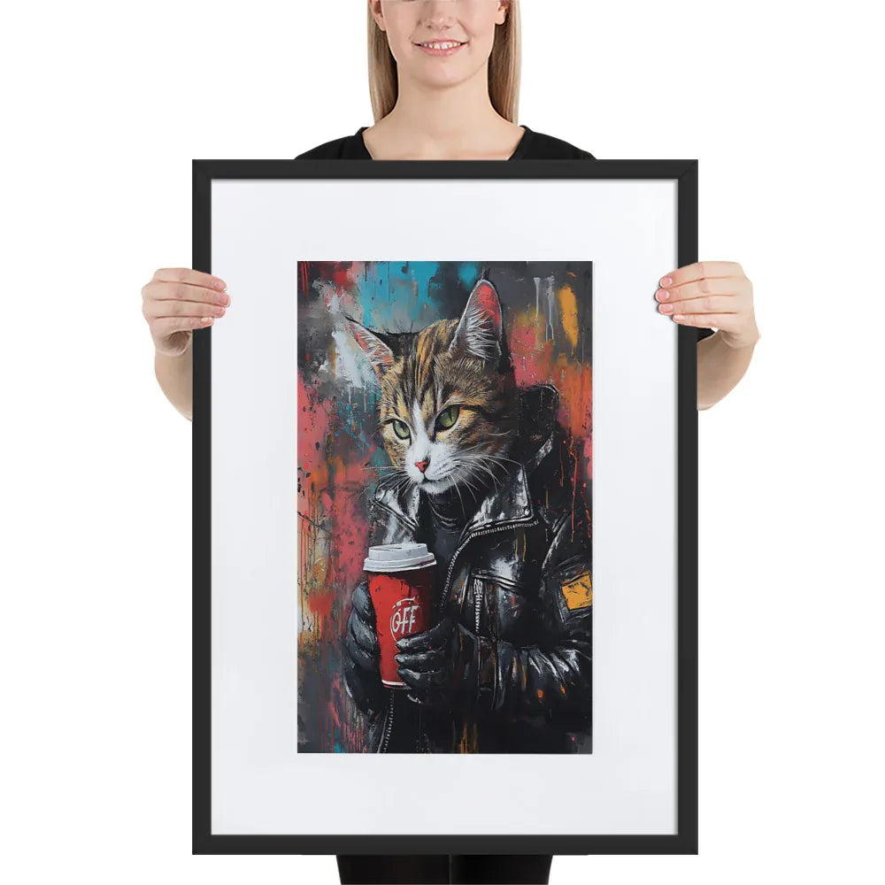 street-art-feline-v13-gerahmtes-poster-gerahmtes-poster-jlr-design-4 - JLR Design