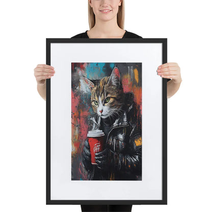 street-art-feline-v13-gerahmtes-poster-gerahmtes-poster-jlr-design-4 - JLR Design