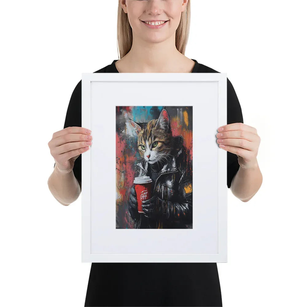 street-art-feline-v13-gerahmtes-poster-gerahmtes-poster-jlr-design-6 - JLR Design