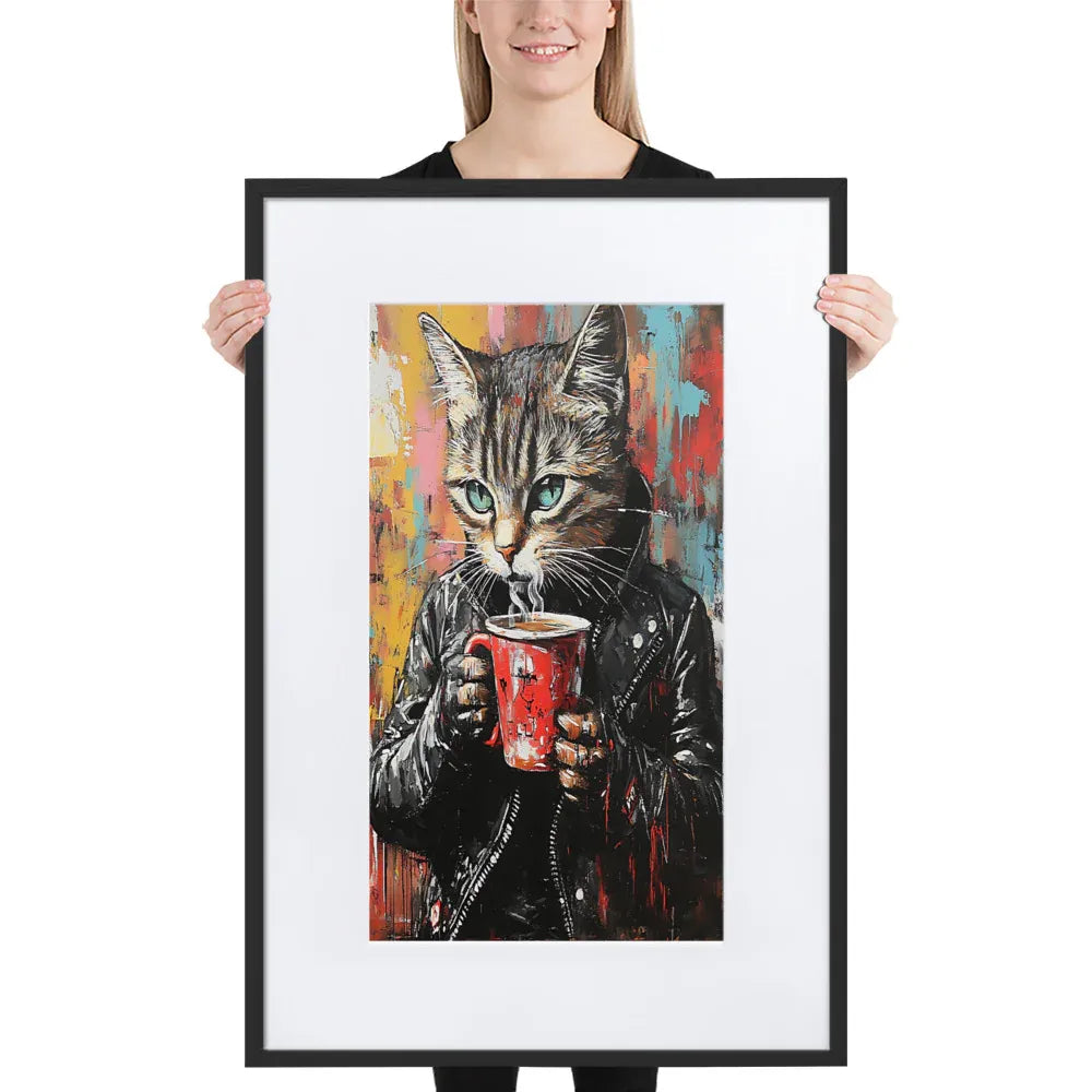 street-art-feline-v14-gerahmtes-poster-gerahmtes-poster-jlr-design-1 - JLR Design