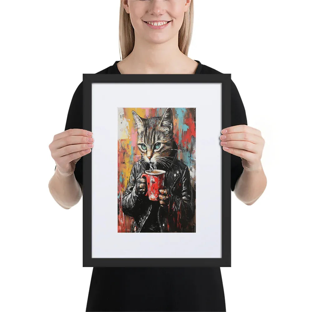street-art-feline-v14-gerahmtes-poster-gerahmtes-poster-jlr-design-3 - JLR Design