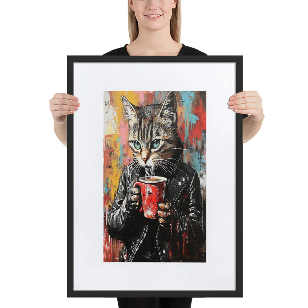 street-art-feline-v14-gerahmtes-poster-gerahmtes-poster-jlr-design-4 - JLR Design