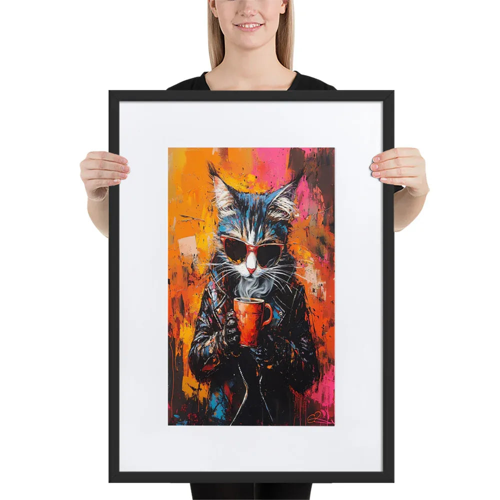 street-art-feline-v15-gerahmtes-poster-gerahmtes-poster-jlr-design-4 - JLR Design