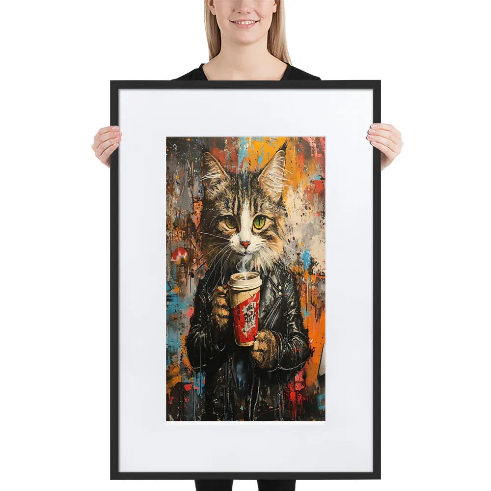street-art-feline-v16-gerahmtes-poster-gerahmtes-poster-jlr-design-1 - JLR Design