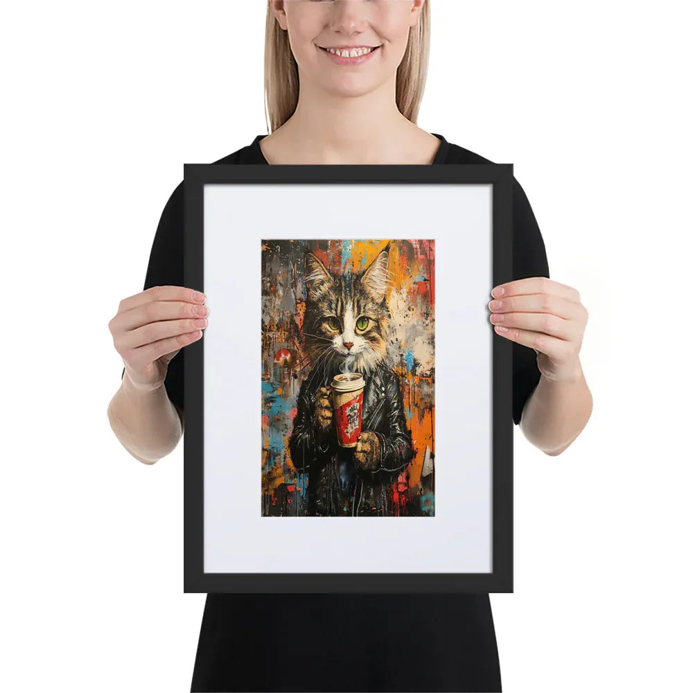 street-art-feline-v16-gerahmtes-poster-gerahmtes-poster-jlr-design-3 - JLR Design