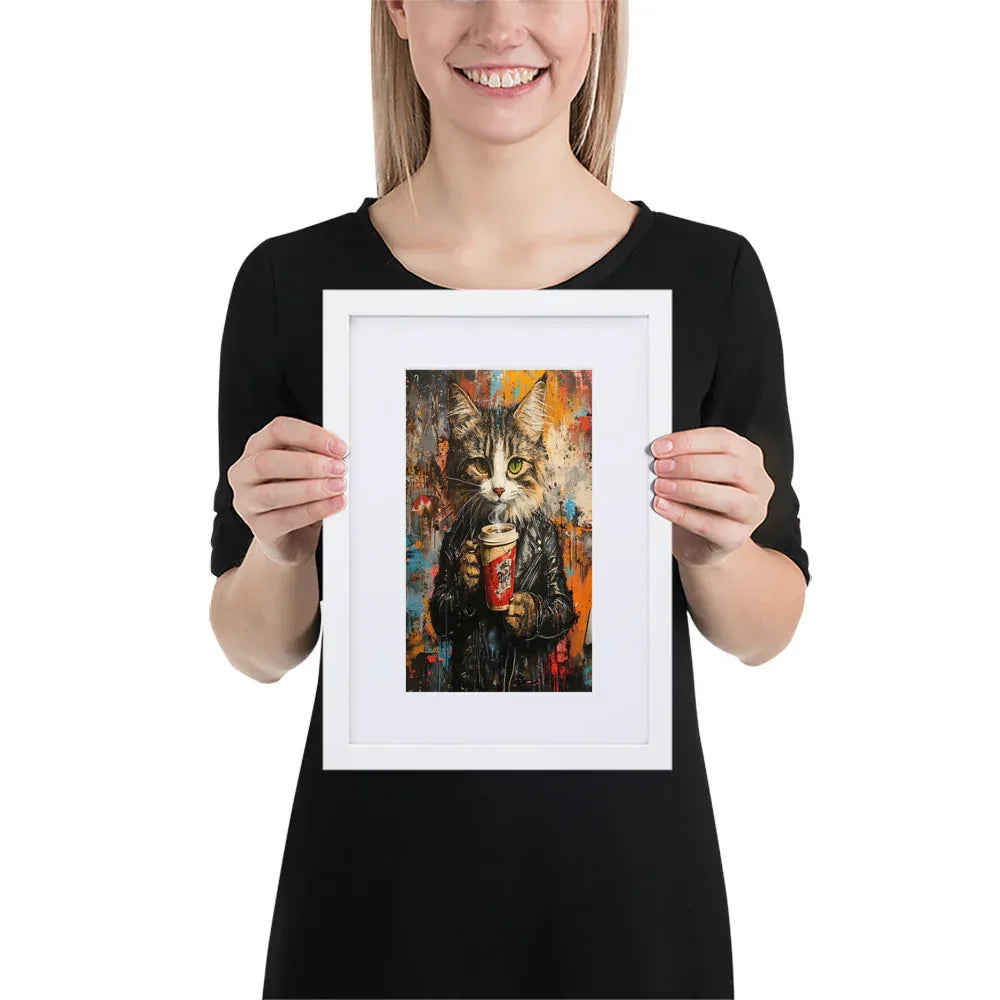 street-art-feline-v16-gerahmtes-poster-gerahmtes-poster-jlr-design-5 - JLR Design