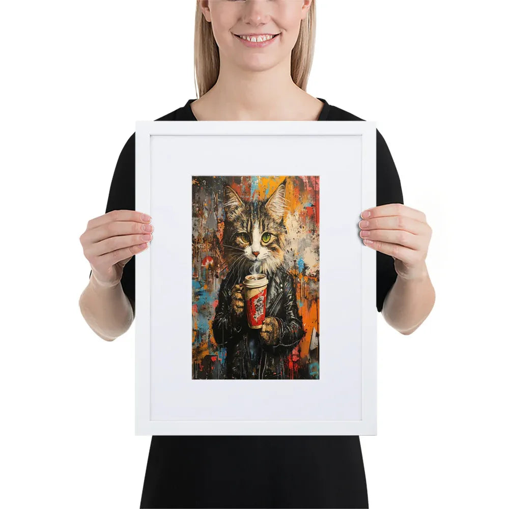 street-art-feline-v16-gerahmtes-poster-gerahmtes-poster-jlr-design-6 - JLR Design
