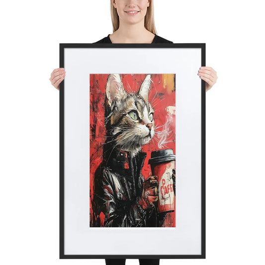 street-art-feline-v17-gerahmtes-poster-gerahmtes-poster-jlr-design-1 - JLR Design