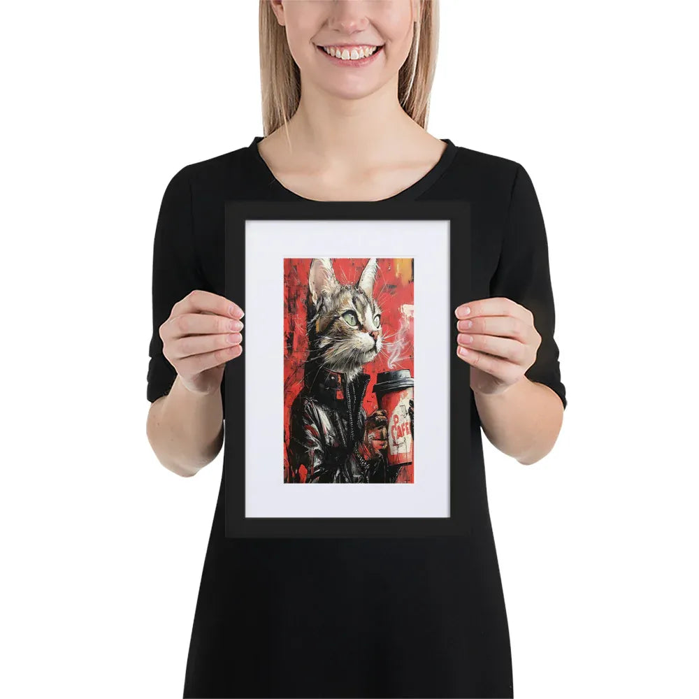 street-art-feline-v17-gerahmtes-poster-gerahmtes-poster-jlr-design-2 - JLR Design